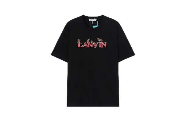 Lanvin Graphic Tee Leopard Logo
