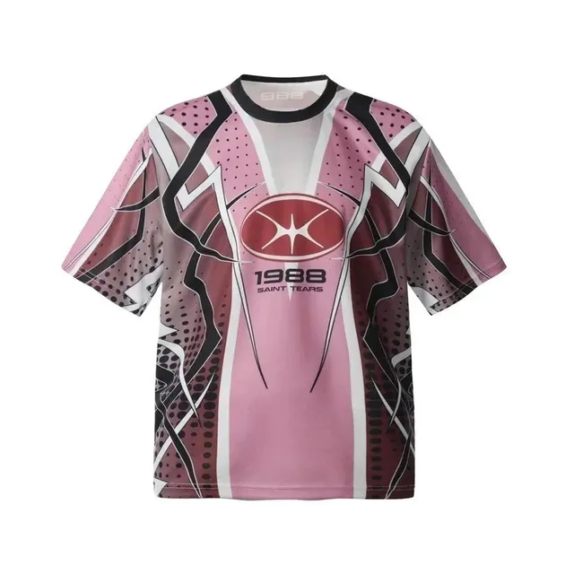 1988 Graphic Tee Pink Abstract Print