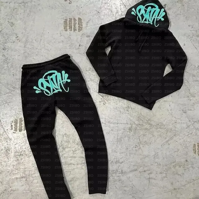 Syna World Hoodie and Joggers Set Graffiti Logo