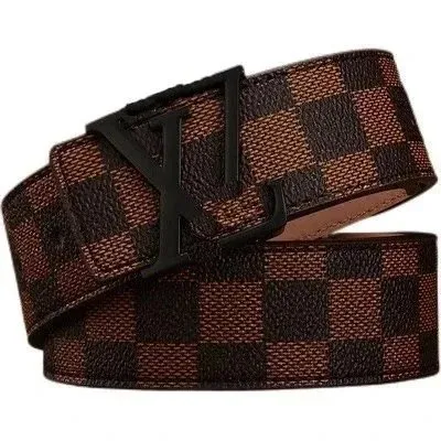 Louis Vuitton Damier Ebene Belt Checkered Canvas