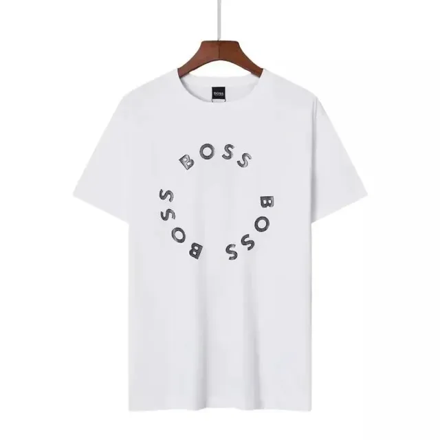 Hugo Boss Logo T-Shirt Circular Logo Print