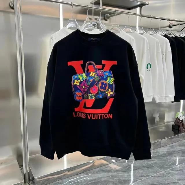 Louis Vuitton Crewneck Sweatshirt LV Monogram Embroidered Bag Print