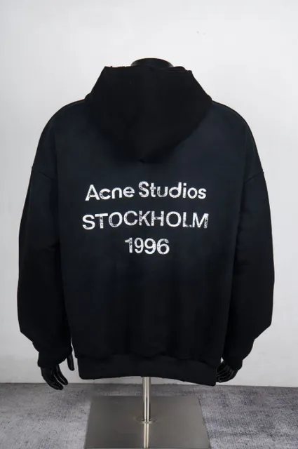Acne Studios Hooded Sweatshirt Stockholm 1996 Print