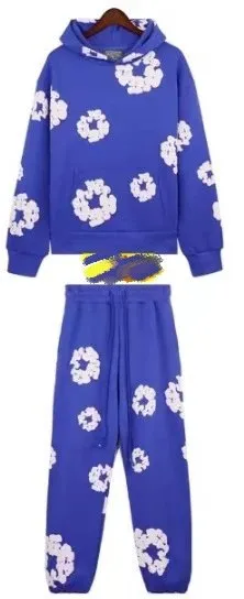 宝蓝色 套装(白色花环)