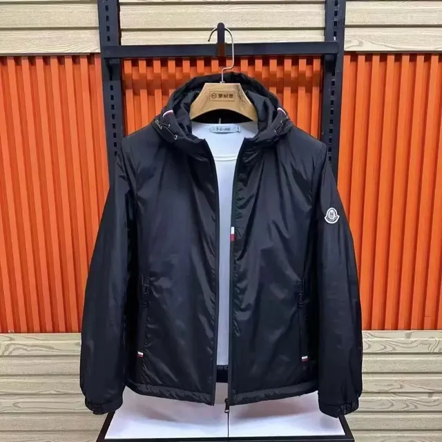 Moncler hooded jacket classic logo patch