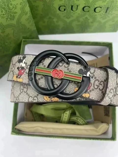 Gucci × Disney Horsebit 1955 Belt Mickey Mouse GG Supreme