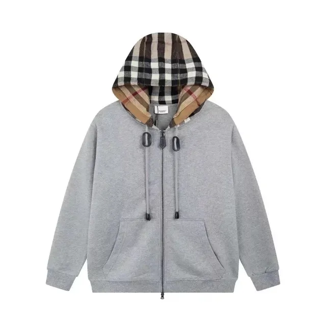 Burberry Zip-Up Hoodie Checkered Lining