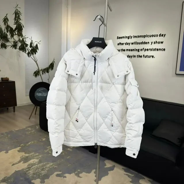 Moncler Quilted Hooded Jacket Diamond Quilt