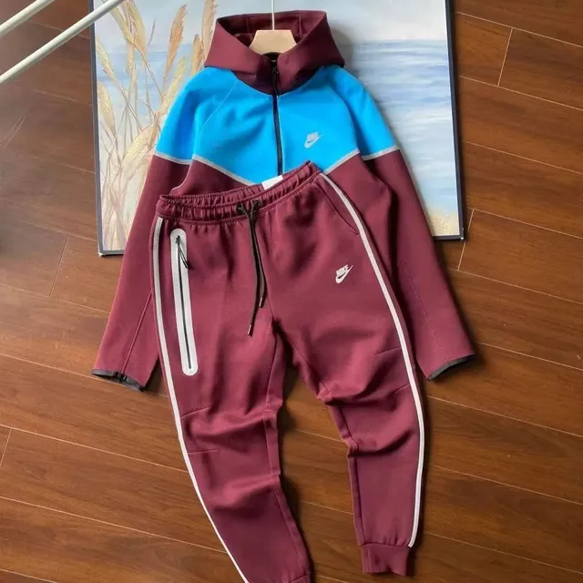 Nike Tech Fleece Hoodie and Joggers Colorblock