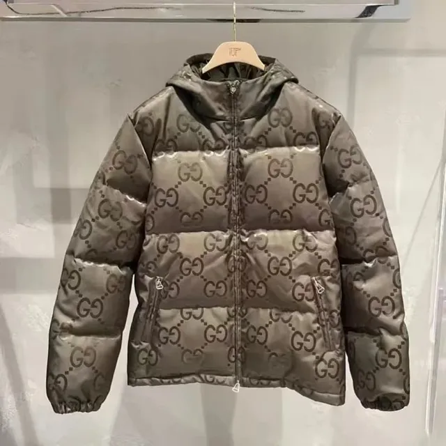 Gucci GG Monogram Puffer Jacket Oversized Hooded