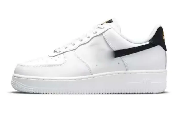 Nike Air Force 1 Low Triple White with Black Swoosh