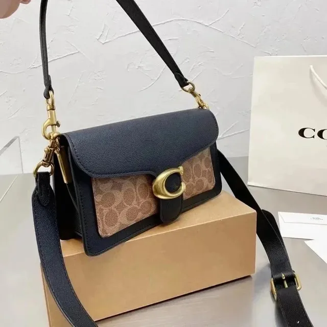 Coach Shoulder Bag Signature Canvas and Leather
