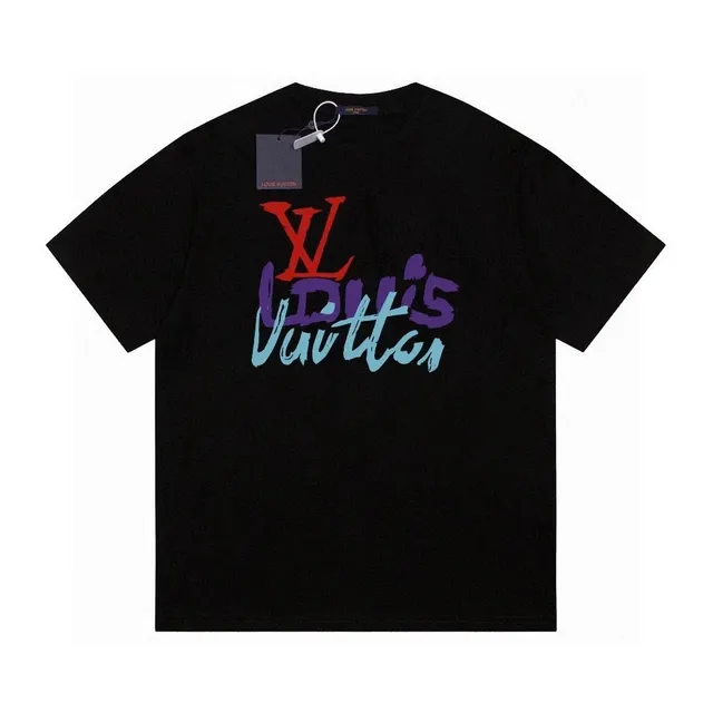 Louis Vuitton Graphic T-Shirt Multicolor Logo Print
