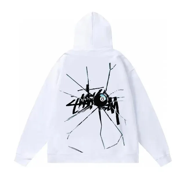 Stüssy Hooded Sweatshirt 8 Ball Shattered Glass
