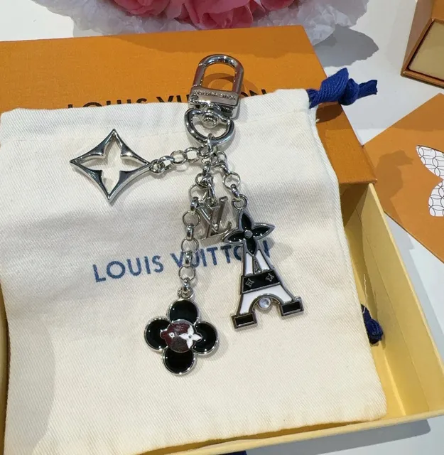 Louis Vuitton Multi Charm Key Holder Eiffel Tower & Flower