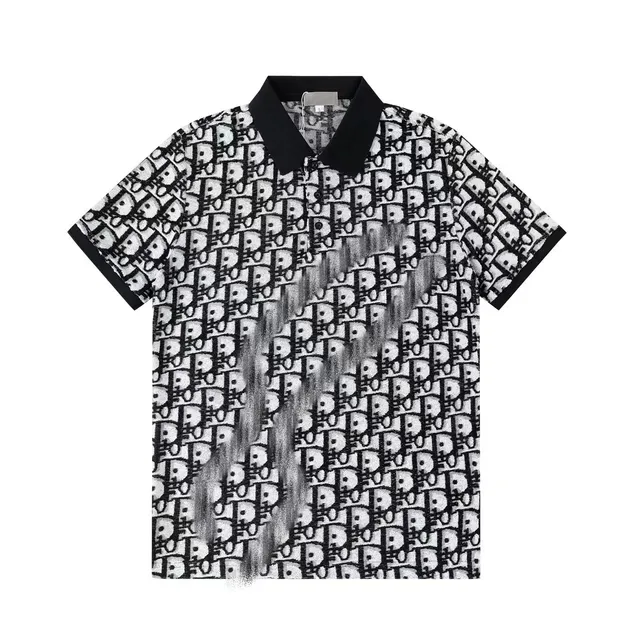 Dior Polo Shirt Oblique Logo Print