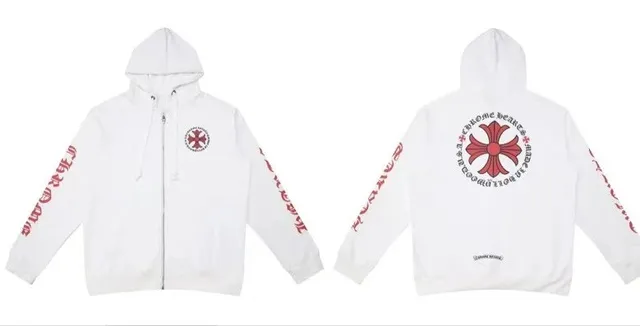 Chrome Hearts Zip-Up Hoodie Cross Logo