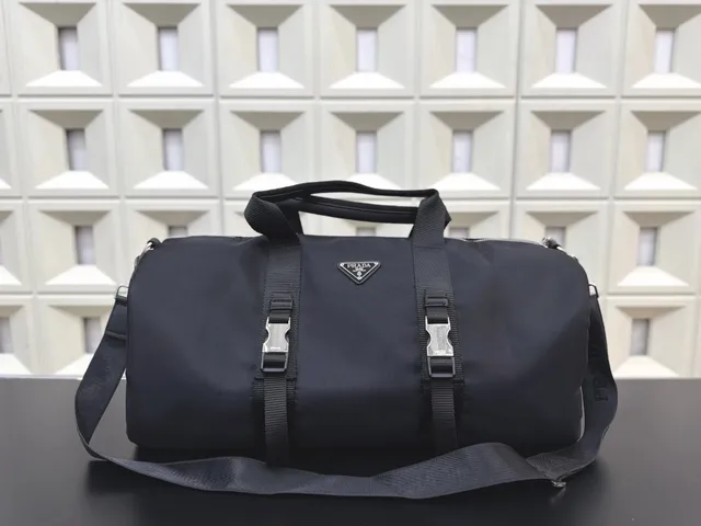 Prada Duffle Bag Nylon with Metal Hardware