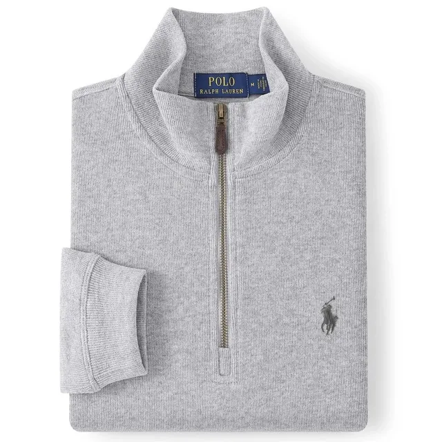 Polo Ralph Lauren Quarter-Zip Sweater Heather Grey