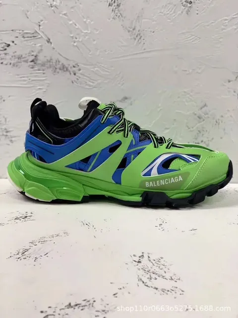 Balenciaga Speed Trainer Neon Green Blue