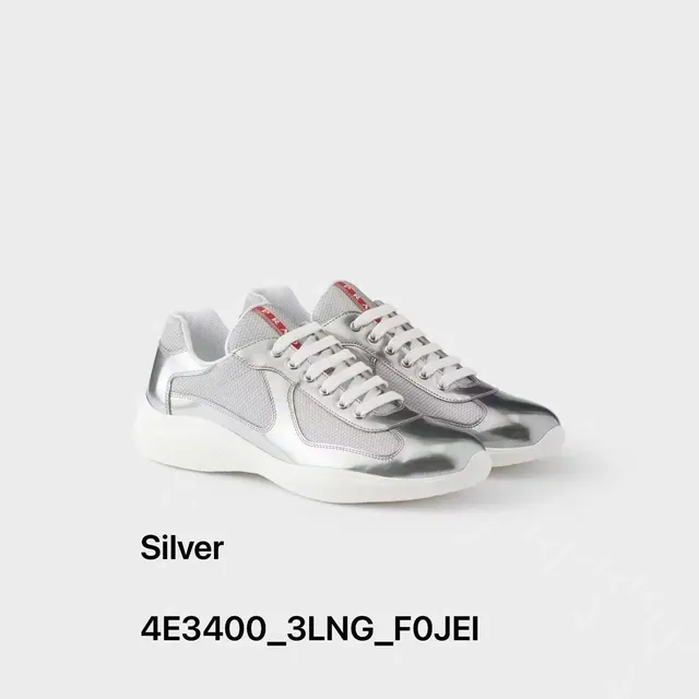 Prada Linea Rossa Runner Metallic Silver