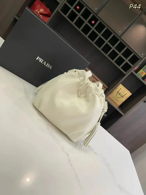 Prada Drawstring Bucket Bag Smooth Leather