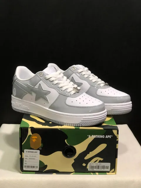 BAPE Shark Low White/Grey