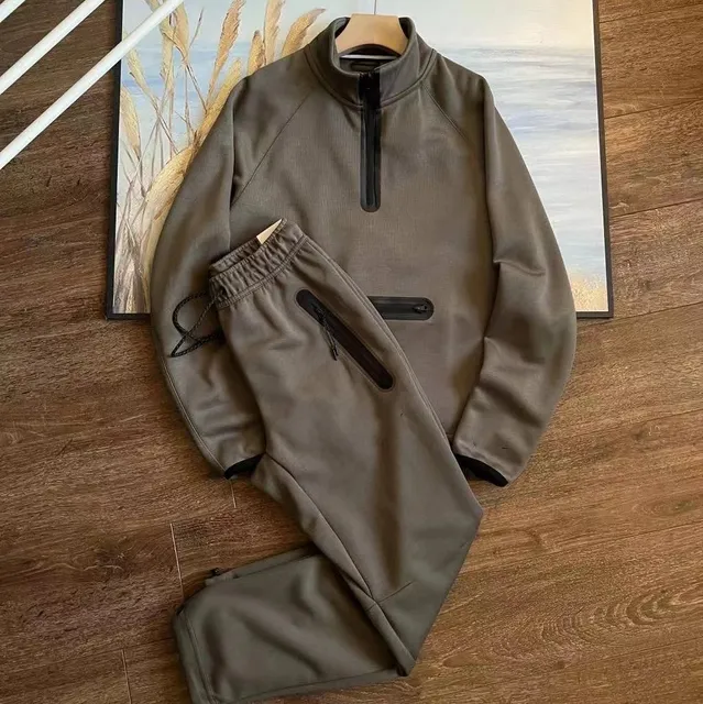 Nike Tech Fleece Set Olive Grey
