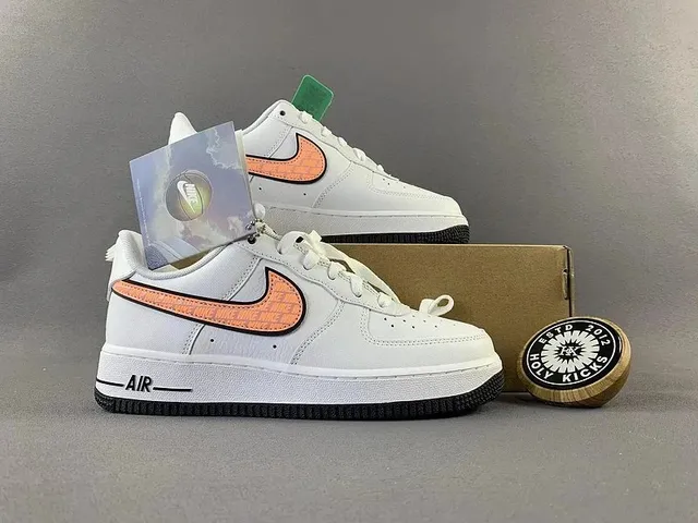 Nike Air Force 1 Low Orange Mesh Swoosh