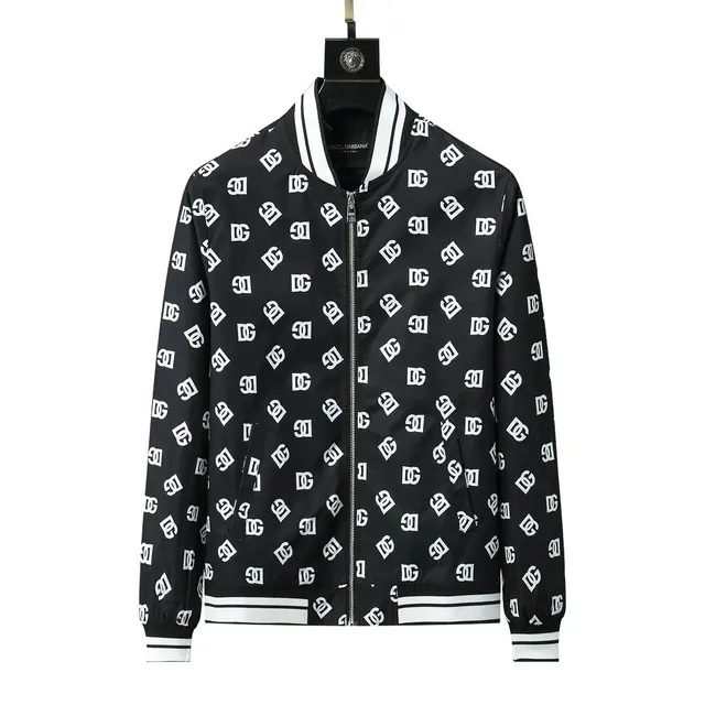 Dolce & Gabbana Logo Print Bomber Jacket