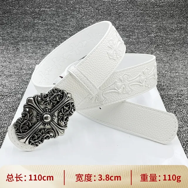 Chrome Hearts Cross Belt Embossed Logo