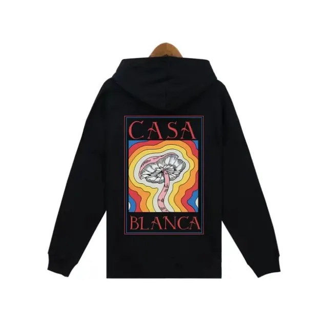 Casablanca Zip-Up Hoodie Mushroom Graphic