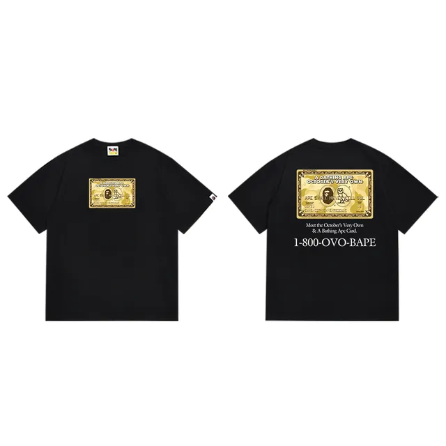 BAPE T-Shirt October's Very Own Credit Card Print
