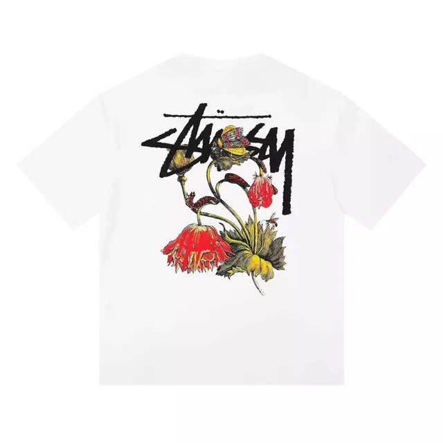 Stüssy Graphic Tee Floral Logo Print
