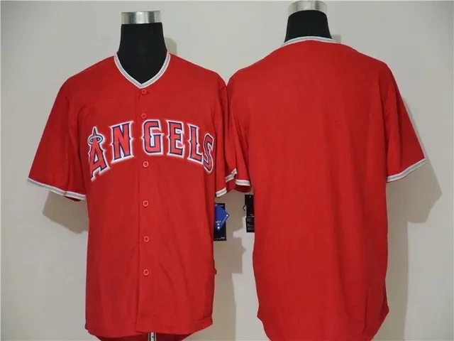 MLB Angels Baseball Jersey Red Road