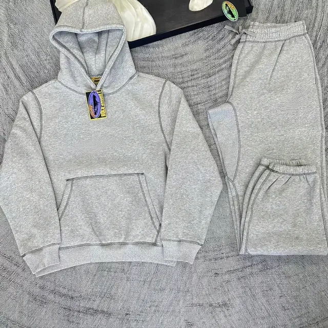 Hoodie and Joggers Set Heather Grey