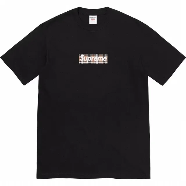Supreme Box Logo Tee Burberry Check
