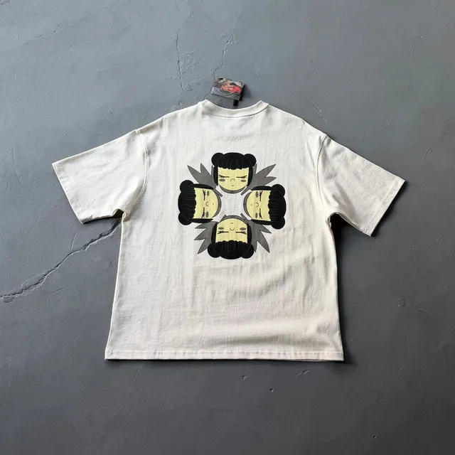 Labubu Graphic Tee Four Faces Print