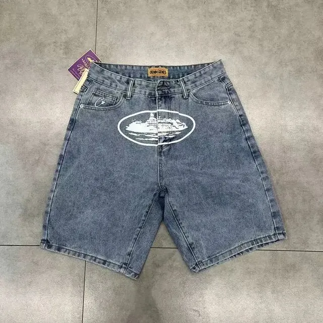 Denim Tears Denim Shorts Cruise Ship Print