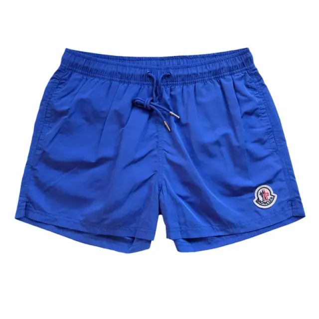 Moncler Logo Patch Swim Shorts Classic Blue