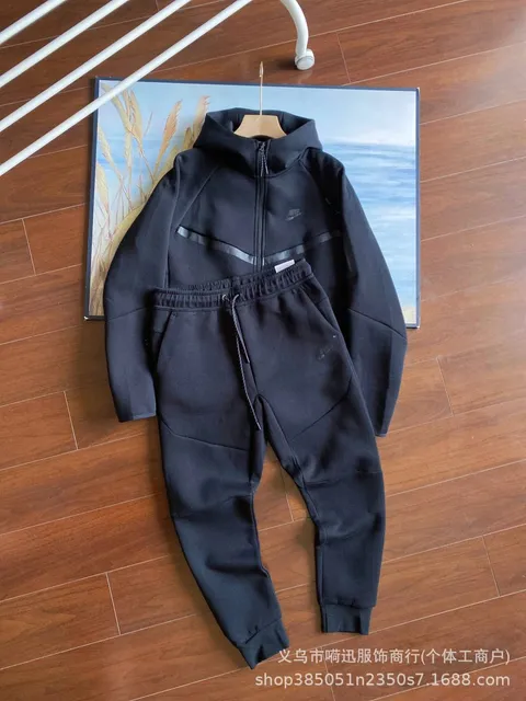 Nike Tech Fleece Hoodie and Joggers All Black