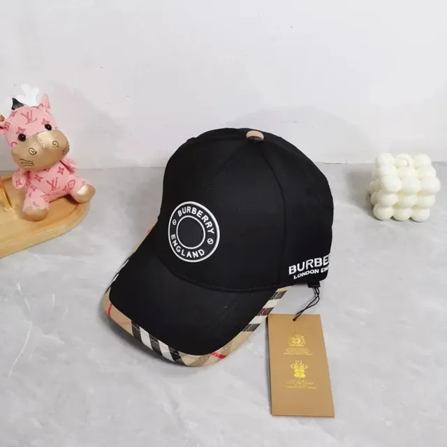 Burberry Baseball Cap Checkered Brim