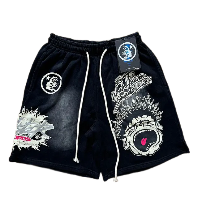 Hellstar Shorts Flame Graphic