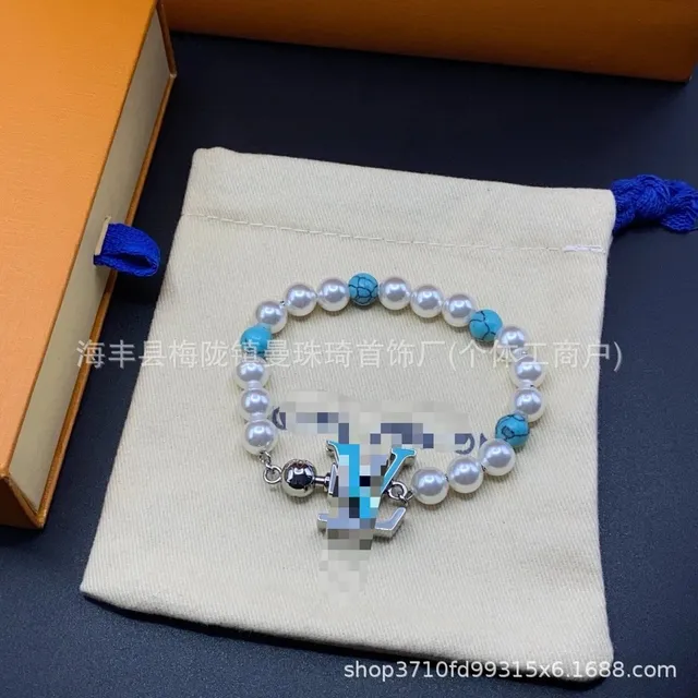 Louis Vuitton LV Pearl Bracelet Turquoise and Pearl