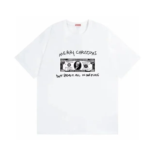 Supreme T-Shirt Merry Christmas Dollar Bill