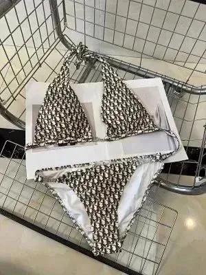 Dior Bikini Set Oblique Logo Print