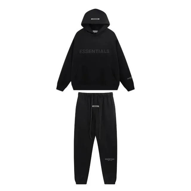 Fear of God Essentials Essentials Hoodie and Joggers Set Black