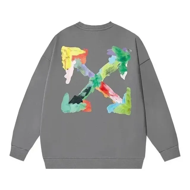 Off-White Painted Arrow Sweatshirt Multicolor Paint Stroke