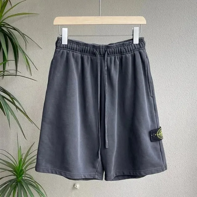 Stone Island Cotton Jersey Shorts Dark Grey