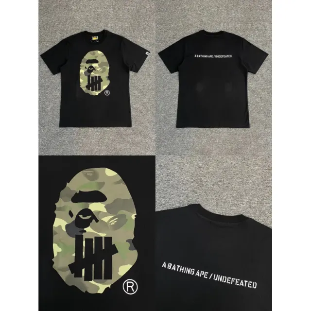 BAPE Short-Sleeve Tee Camo Ape Head / UNDEFEATED